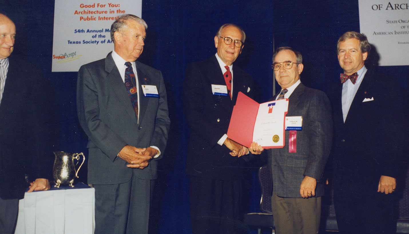 Cliff is honored as a newly licensed architect at the 54th annual TSA convention. - 