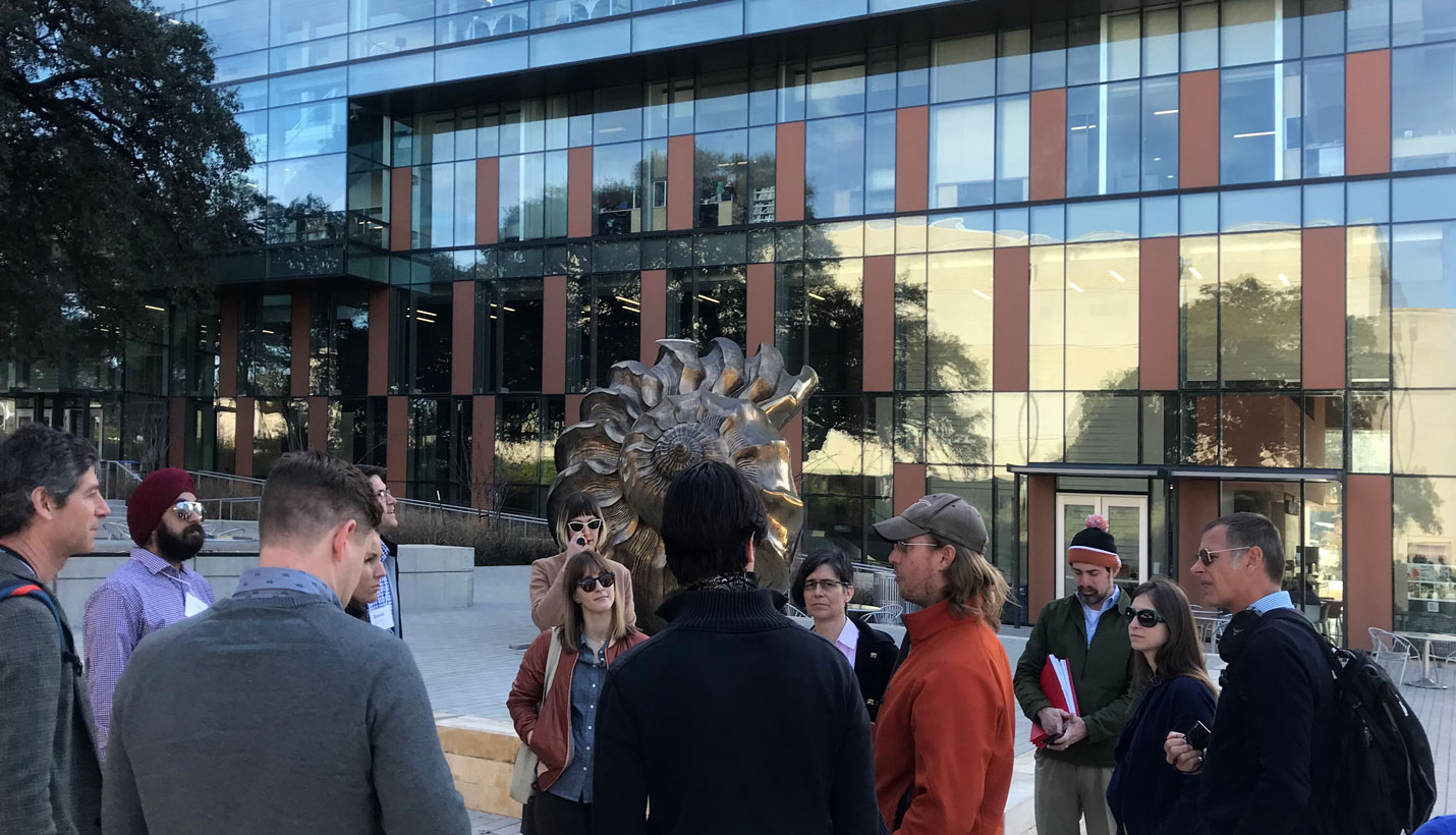 The courtyard at the Health Learning Building is an important element of the Sustainable SITES certification for the district. - 