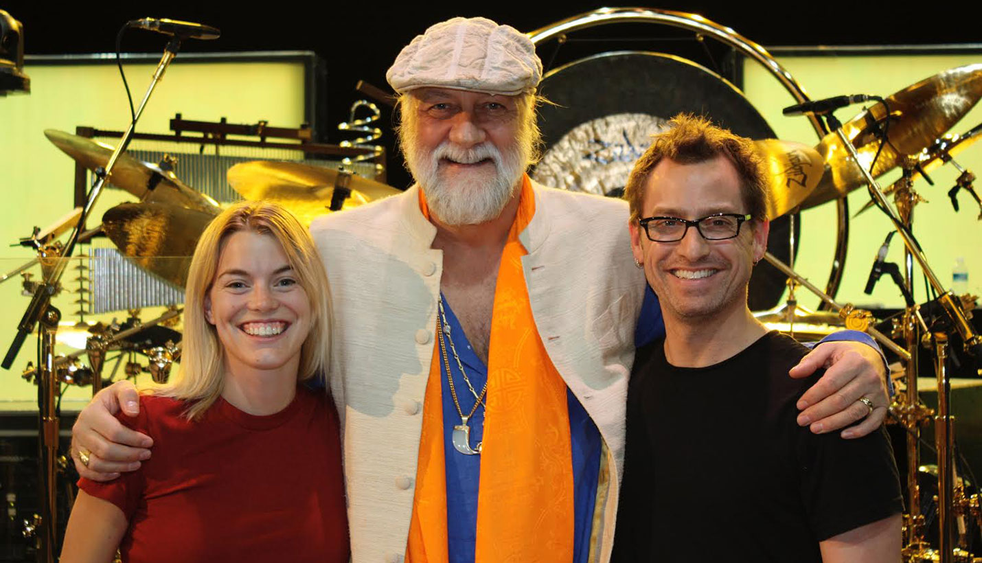 Page designer Kate Dibble, Mick Fleetwood and Steve Rinkov. - 