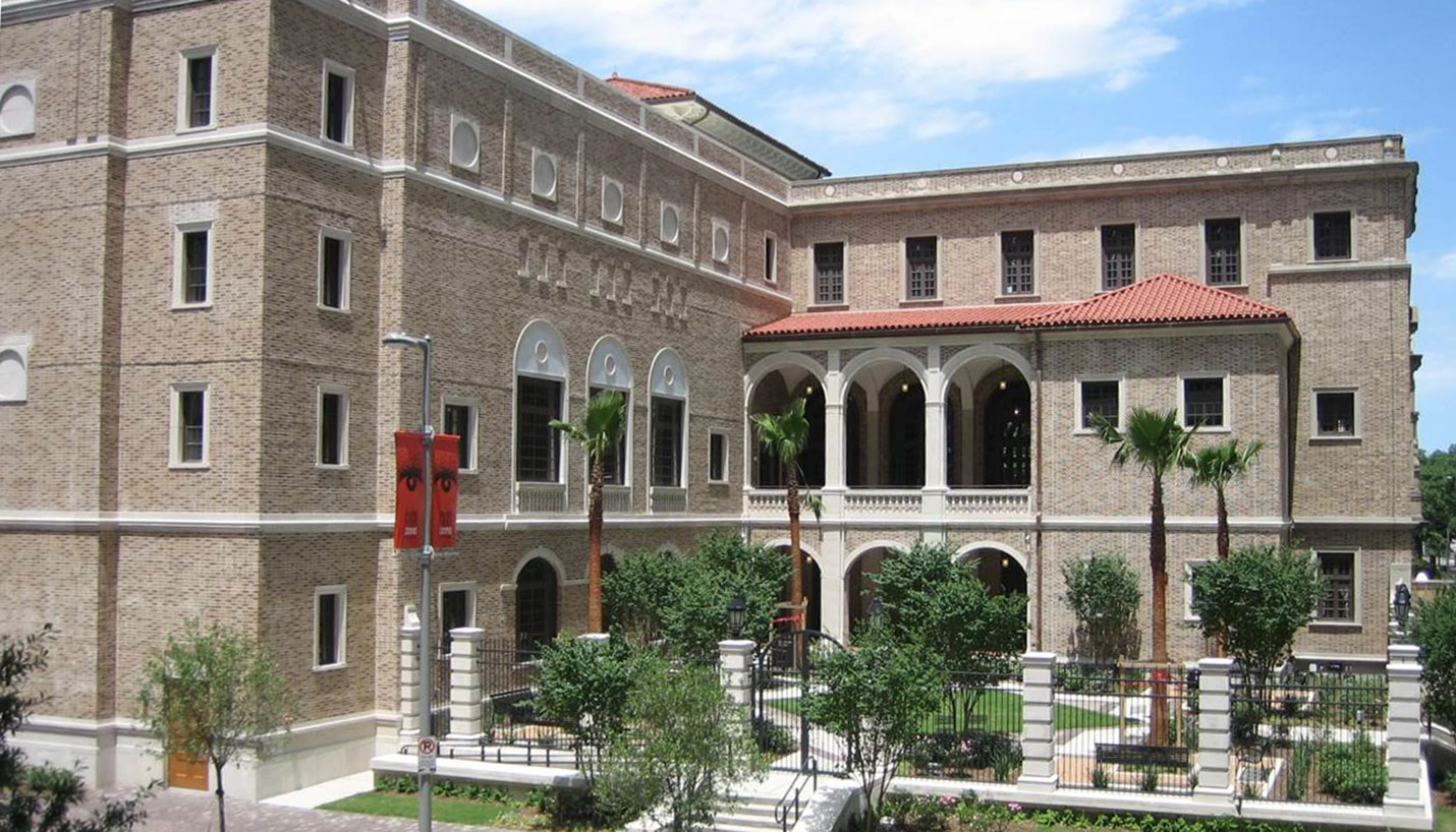 Julia Ideson Building "outdoor reading room" - Courtesy of Houston Public Library